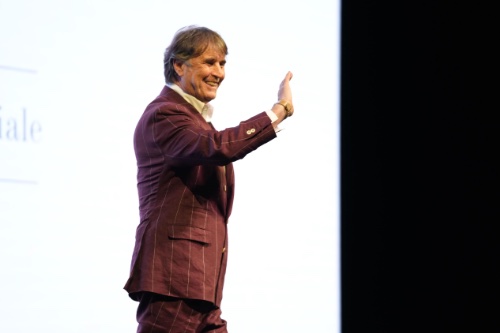 Brunello Cucinelli at the launch of the BrunelloCucinelli.AI project
